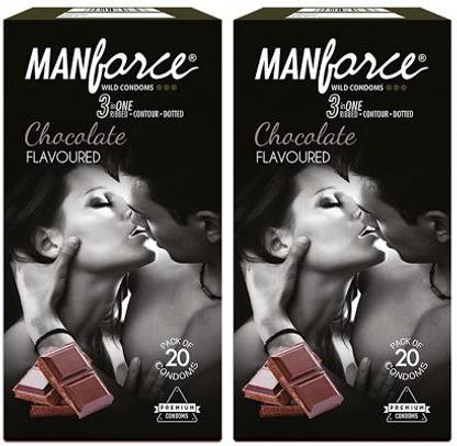 MANFORCE Wild 3 in 1, Chocolate Flavoured Condom
