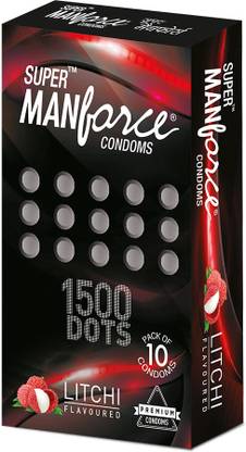 MANFORCE Extra Dotteds, Litchi Flavoured Condom
