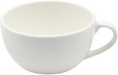 Ariane Pack of 6 Porcelain Vital Coupe 28cl Cappuccino Cup -44028- Light Weight/Smooth Surface Break Resistant Classic Design (Pure White- Set of 6 pcs)
