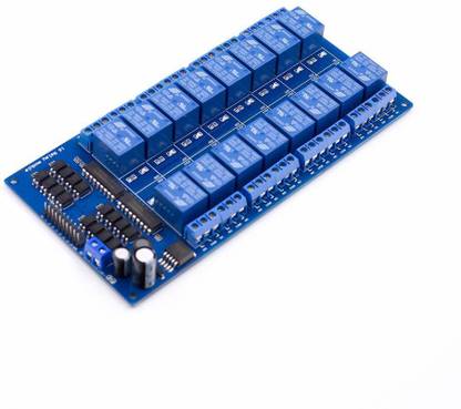 Ihc DC 12V 16 Channel Relay Module Interface Board With Optocoupler Protection LM2576 Power for Arduino DIY Kit By Indian Hobby Center… Electronic Components Electronic Hobby Kit