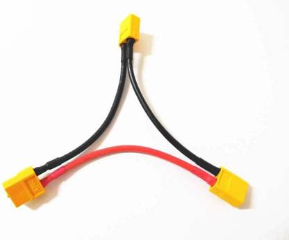 Ihc XT60 Series Connection 1 Female to 2 Male. Battery Connector Cable 15 CM Dual Extension Y Splitter Silicone Wire Interconnect Electronic Hobby Kit