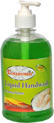 CLEANCHEK Liquid Hand Wash 500ml Aloe Vera Hand Wash Pump Dispenser