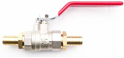 PMW 1/2" Plated Brass Ball Valve with 1/2" Solid Brass Hose Tails Automatic Control Valves