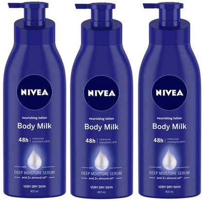 NIVEA Nourishing Lotion Body Milk 400ml, Deep Moisture Very Dry Skin