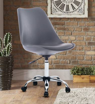 Finch Fox Height Adjustable Stylish Modern Rotary Office Chair (Grey) Leatherette Office Executive Chair