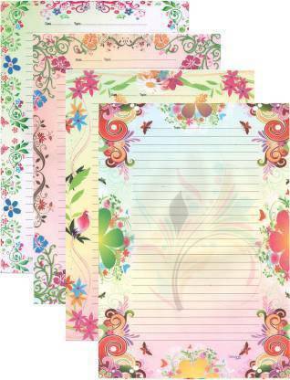 TITIRANGI One Side Ruled Designer Sheet for Kids A4 Project Sheet for Girls Multipurpose Used Practical Paper for Students Pack of 40 Sheets A4 80 gsm A4 paper