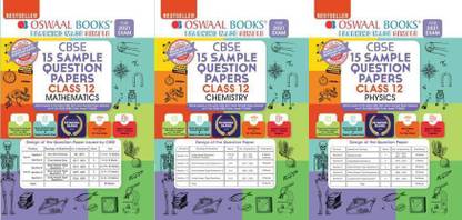 Oswaal CBSE Sample Question Papers Class 12 Physics , Chemistry & Mathematics ( Combo.) ( Set Of 3 Books ) For Exam 2021
