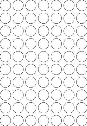 NP LABEL 1.5 cm 15 mm Round Blank Stickers with/Without Border for General Use - 2500 circles Self Adhesive Sticker