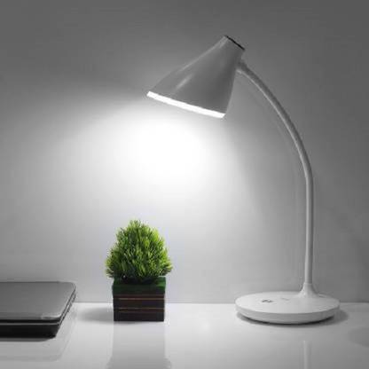 AKR LED Touch Desk Lamp with Eye Protection Light Stand and On/Off Switch Led Study Table Lamps Study Lamp (40 cm, White) lamp Study Lamp