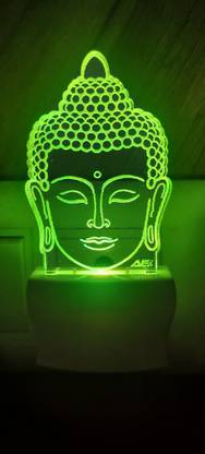 Ample Store "BUDDHA" Fancy Acrylic Night Lamp, 7 Colour Automatic Light Change Night Lamp