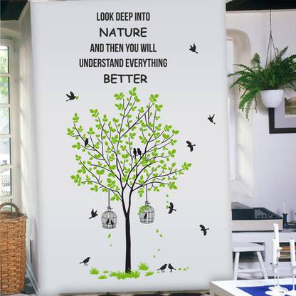 StickMe Tree - Leaf - Birds -Nature - Wall Sticker-SM901