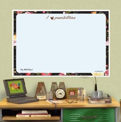 GIFTKART whiteboard self adhesive sticker wallpaper vinyl designer writable erasable dry erase wall decals all purpose , home, office , children play , fun ( pack of 2 ) Pack of 2