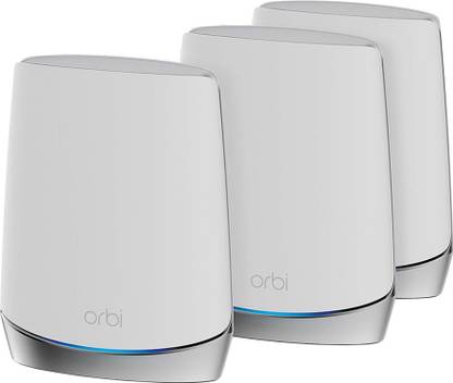 NETGEAR RBK753 Mesh Router 2.4 GHz, 5 GHz 4200 Mbps Wifi Speed Tri Band Internal Antenna Ethernet (Cable Broadband)
