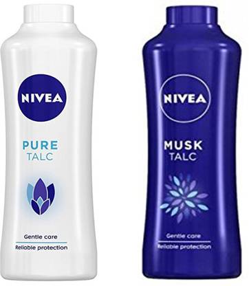 NIVEA PURE TALC 400 GM + MUSK TALC 400 GM