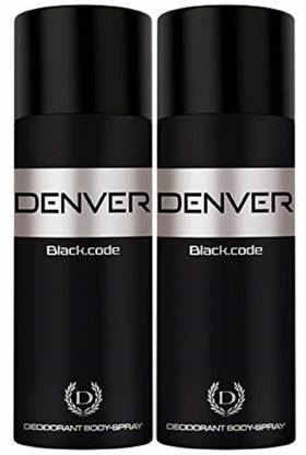 DENVER black code Deodorant Spray  -  For Men