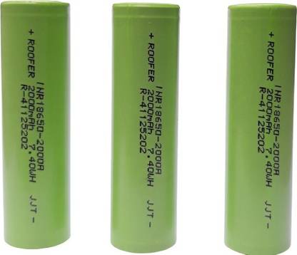 Roofer 3.7 v 2000 mAh Lithium Ion 18650 Rechargeable  Battery