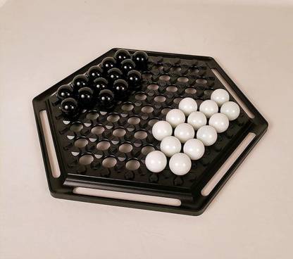 FOAL Black and White Marbles Ball Board Game for 2 player Strategy Puzzle Board Games Challenging Mind Development Board Game Toy for Kids of 6 Years and Above Strategy & War Board Game