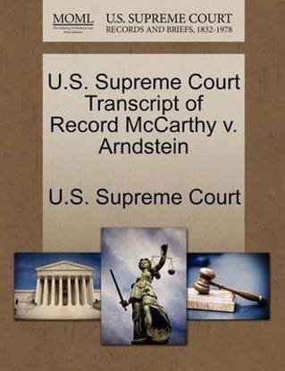 U.S. Supreme Court Transcript of Record McCarthy V. Arndstein