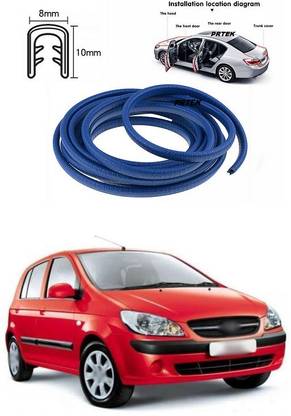 PRTEK Car Door Edge Guards Strip U Shape Flexible Car Door Protector Rubber Anti-Collision Rubber Trim Seal Lining Protect from Chips,Scratches Fits for Most Universal Vehicle A74 Car Side Beading