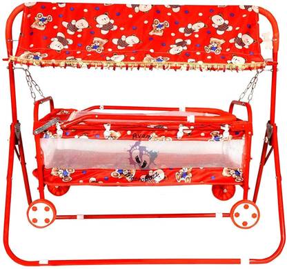 Avani MetroBuzz Baby Soothing Baby Bed Portable Crib with Light and Music Box Rocking Cradle Cot