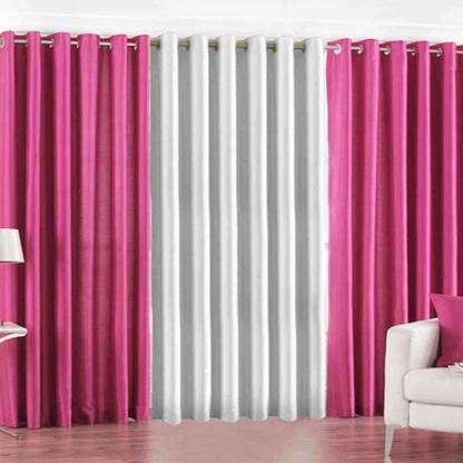 Parda Sansar 153 cm (5 ft) Polyester Door Curtain (Pack Of 3)
