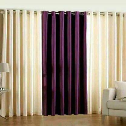 Parda Sansar 153 cm (5 ft) Polyester Window Curtain (Pack Of 3)