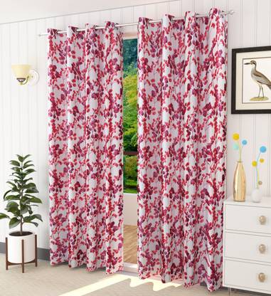 YesCart 274 cm (9 ft) Long Door Polyester Curtain (Pack Of 2)