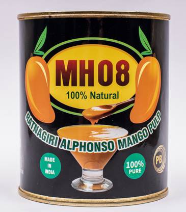 mh08 Alphonso Mango Pulp (Aamras),No Added Preservatives and Colours (850g)