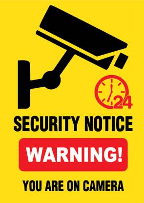 VVWV CCTV SECURITY WARNING YOU ARE CAMERA SINCE STICKER Emergency Sign