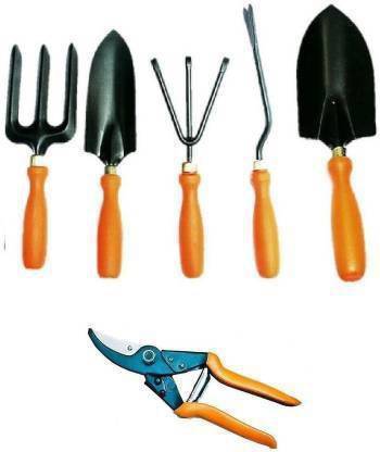 IBEX Garden Tools Set Includes, Shovel, Trowel, Frok, Weeder, Cultivator Tools Set of 5 with German Style Major Cut Garden Tool Kit