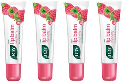 Joy New Raspberry Lip Balm 10 gm ( Pack of 4) Raspberry