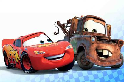 Cartoon Car|Animated Car Cartoon Decorative Wall Poster|Interior Poster For Kids Room/Adventure Playground/Playroom|High Resolution -300 GSM Poster Paper Print