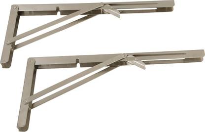 BTL Premium Heavy Duty Stainless Steel Folding Table Bracket for Fold Down Table with Load Capacity - 100Kg - Size 16 Inches - BTB-16-SS Arm Length-40 CM Shelf Bracket