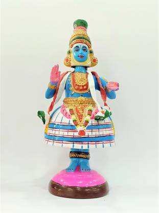 Harathi Thanjavur Kathakali Dancing Doll By HARATHI Decorative Showpiece  -  36 cm