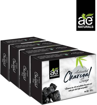 AE Naturals Activated Charcoal soap pack of 4