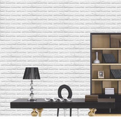 Skywall 70 White 3D Brick Self Adhesive Sticker