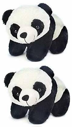 Giftee 40 CM Black and White Stuffed Panda, Combo Pack of 2-Black and White, Gift This Panda to Your Beloved, ON Special Occasion Like Christmas, New YEAER, Birthday OR ON Anniversary.  - 40 cm