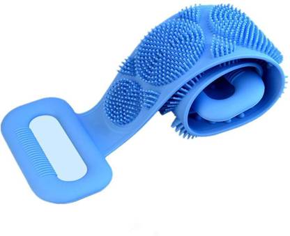 NIMJE Silicone Body Back Scrubber Double Side Bathing Brush for Skin Deep Cleaning