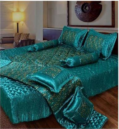 PRISHAA Satin Queen Sized Bedding Set