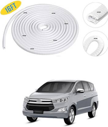 PRTEK Car Door Edge Guards Strip U Shape Flexible Car Door Protector Rubber Anti-Collision Rubber Trim Seal Lining Protect from Chips,Scratches Fits for Most Universal Vehicle(WHITE 16Ft) A241 Car Beading Roll For Window, Bumper, Door