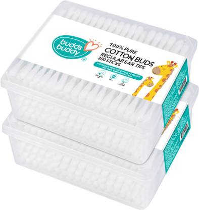 Buddsbuddy Combo of 2 100% Pure Cotton Buds Regular Ear Tips BB5029