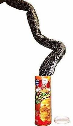 PTCMart Chip Potato Snake Jump Spring Snake Toy Gift April Fool Day Halloween Party Decoration Jokes in A Can Gag Gift Prank Large Size CHIPS (PACK OF 1) Magic Kit Gag Toy
