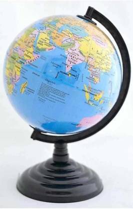 DTF COLLECTION World Globe For Kids Standard Physical Map World Globe (Medium Multicolor) globe world map World Globe