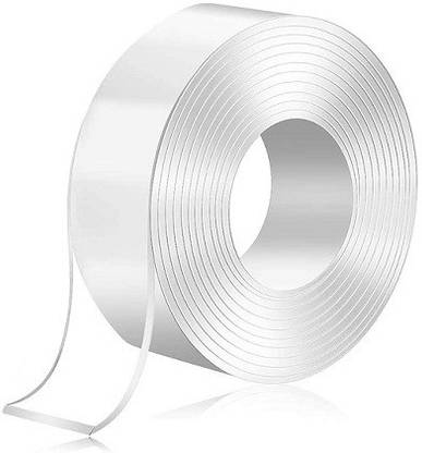Wovas Nano Double Sided Tape Heavy Duty - Multipurpose Removable Traceless Mounting Adhesive Tape for Walls?Washable Reusable Strong Sticky Strips Gel Grip Tape, Carpet Mat Poster Tape for Home Office 3 m Double-sided Tape
