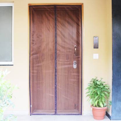 Lifekrafts Door Mosquito Net Screen 205cm Height x 110cm Width - Brown Colour Insect Net