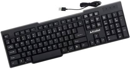 PRODOT USB KEYBOARD SOFT KEYS KEYBOARD BEST QUALITY ITEM Wired USB Standard Desktop Keyboard Compatible with Desktop, Laptop, Mac