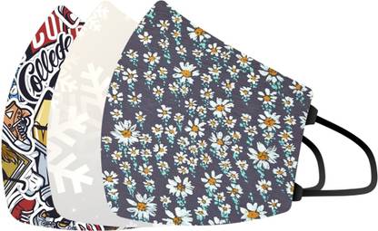 Hazel World Polka Dots Printed 2 Layered Reusable Cotton Face Mask for Women/Men/Kids – Pack of 3 HZL_MSK_1020 Cloth Mask