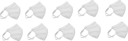 SWASA N95 Mask FFP2 - PM 0.3 um | Reusable N95 Mask Without Valve (White Color, Pack of 10) N95 Mask FFP2 - PM 0.3 um | Reusable N95 Mask Without Valve (White Color, Pack of 10)