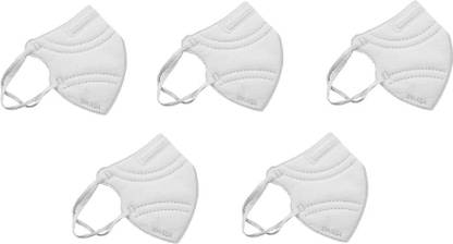 SWASA N95 Mask FFP2 - PM 0.3 um | Reusable N95 Mask Without Valve (White Color, Pack of 5) N95 Mask FFP2 - PM 0.3 um | Reusable N95 Mask Without Valve (White Color, Pack of 5)