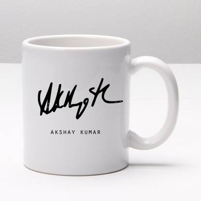 JAIPURART Akshay Kumar Aotograph/Signature Ceramic Coffee Mug